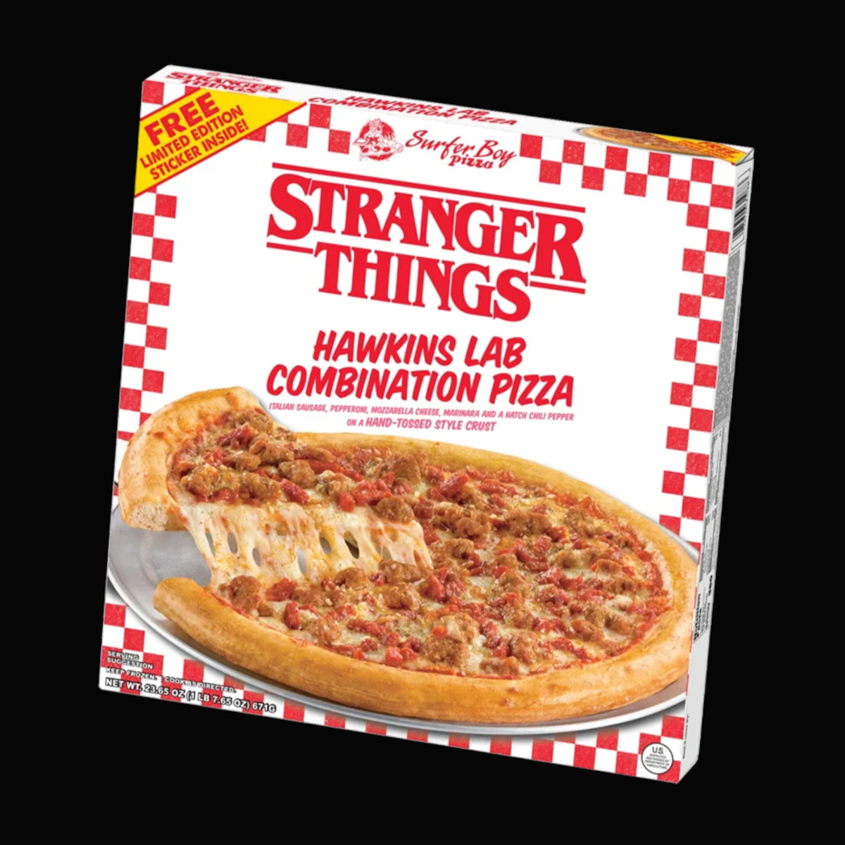 ‘Stranger Things’ Hawkins Lab combination pizza by Palermo’s Surfer Boy Pizza