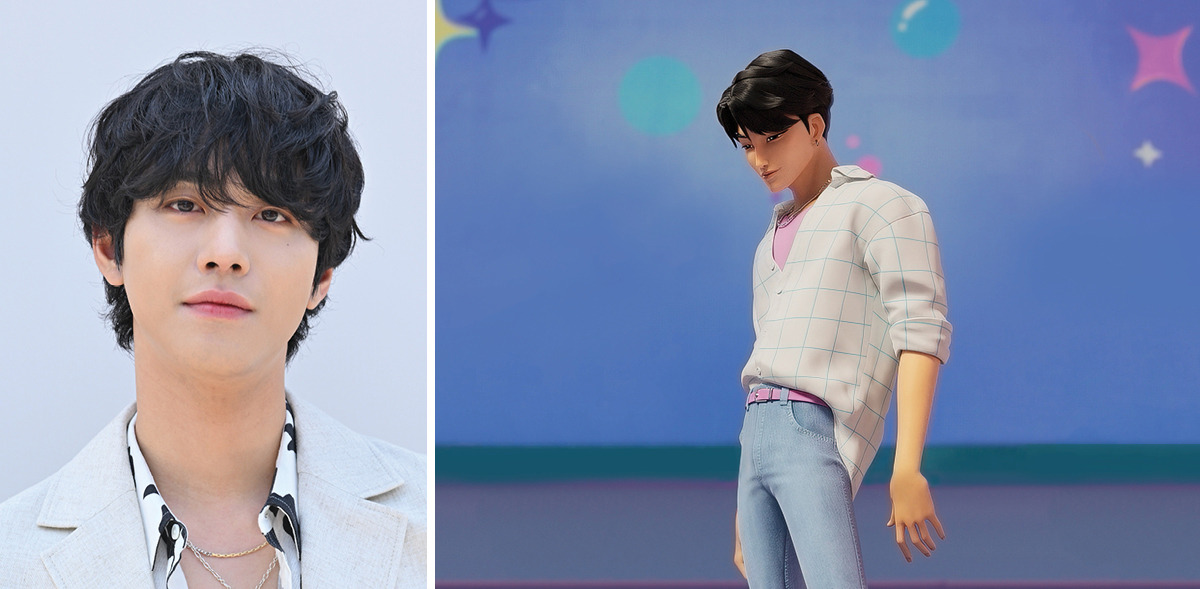 Diptych con un tiro en la cabeza de Ahn Hyo-seop y un quiebre animado de Jinu en 'Kpop Demon Hunters'