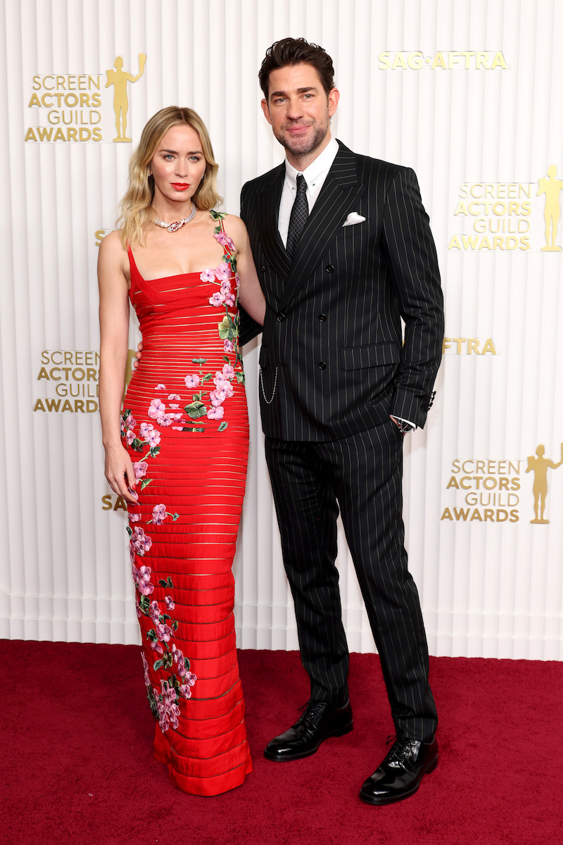 Emily Blunt and John Krasinski at the 2023 Screen Actors Guild Awards in Los Angeles.