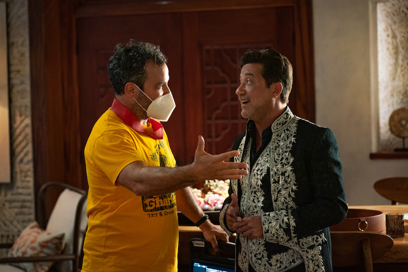 Writer/Director Jeremy Garelick and Enrique Arce as Francisco.