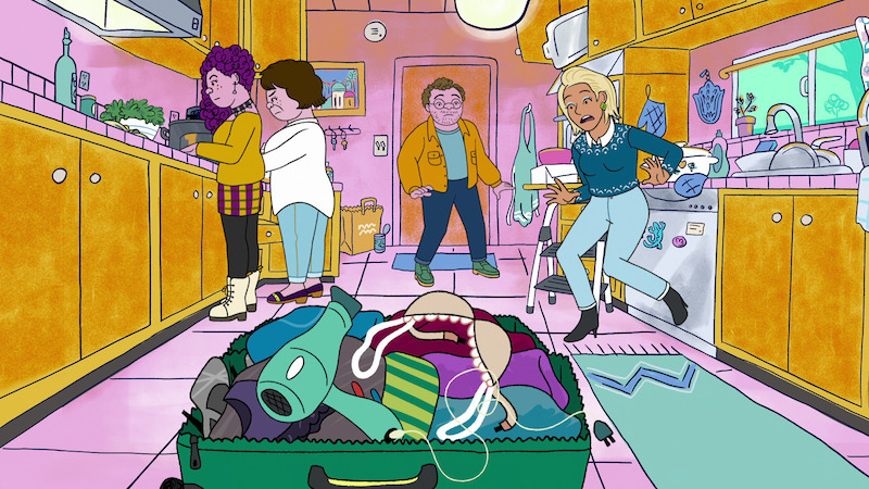 A still image from the animated series Long Story Short.