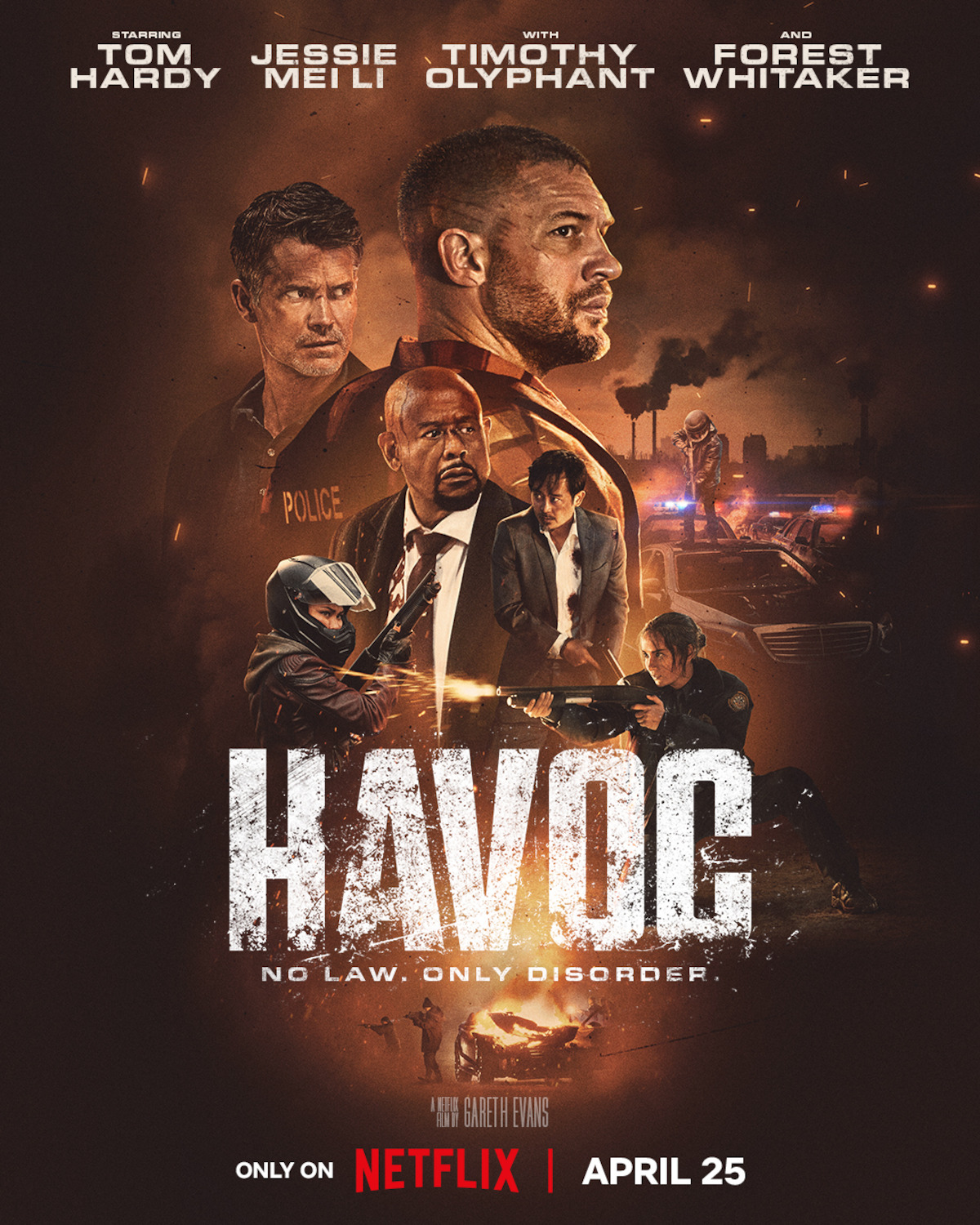Key art for ‘HAVOC’ featuring Tom Hardy