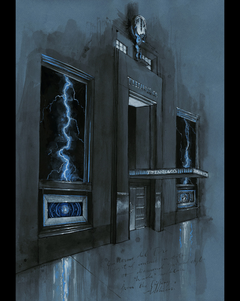 Sketch for the ‘Frankenstein’ Tiffany & Co. window display.