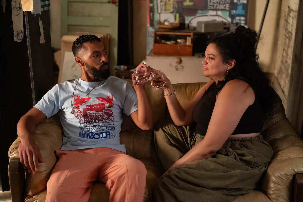 Tone Bell as Khalil and Michelle Buteau as Mavis in ‘Survival of the Thickest’ Season 2.
