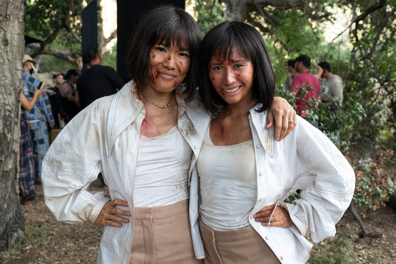 Ali Wong and stunt double Anna Ranoso