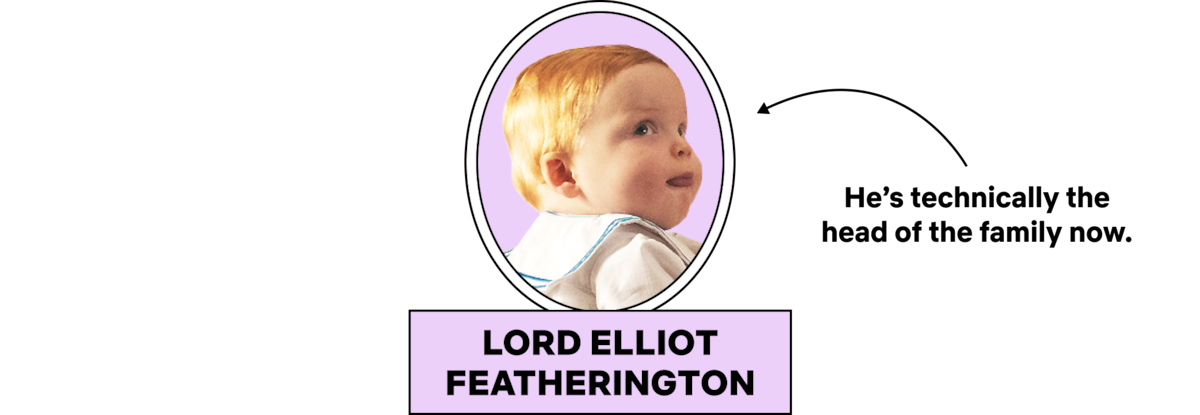 Lord Elliot Featherington, who is technically the head of the family now