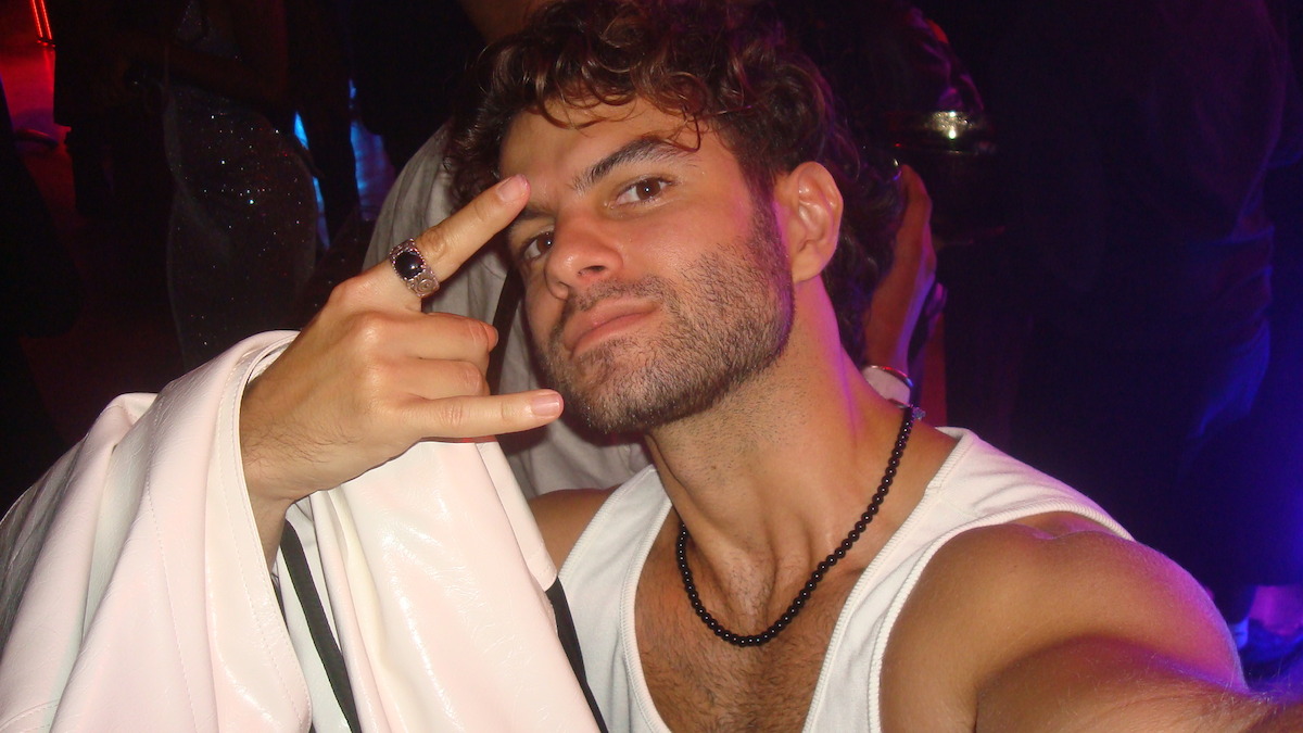 Daniel Blanco na festa de 15 anos da Netflix