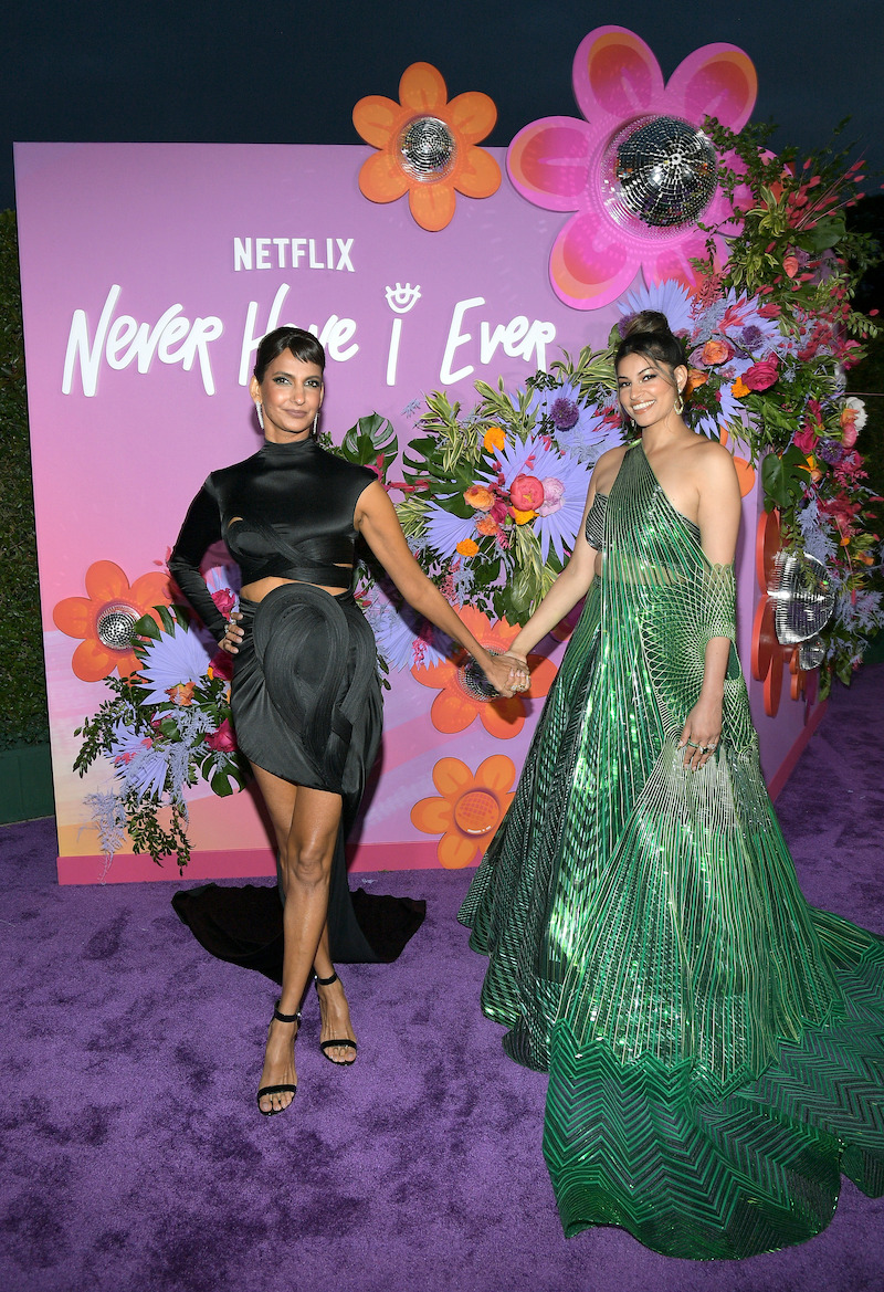 Cast of Never Have I Ever at the red carpet premiere in Los Angeles.