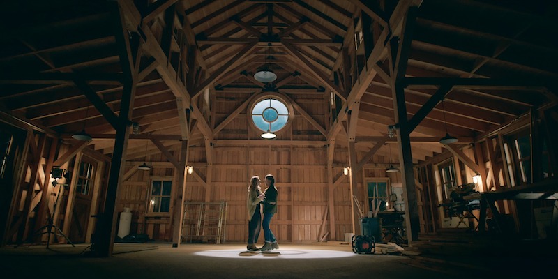 Alexandra Breckenridge as Mel Monroe and Martin Henderson as Jack Sheridan dance in a barn in Season 6 of 'Virgin River'