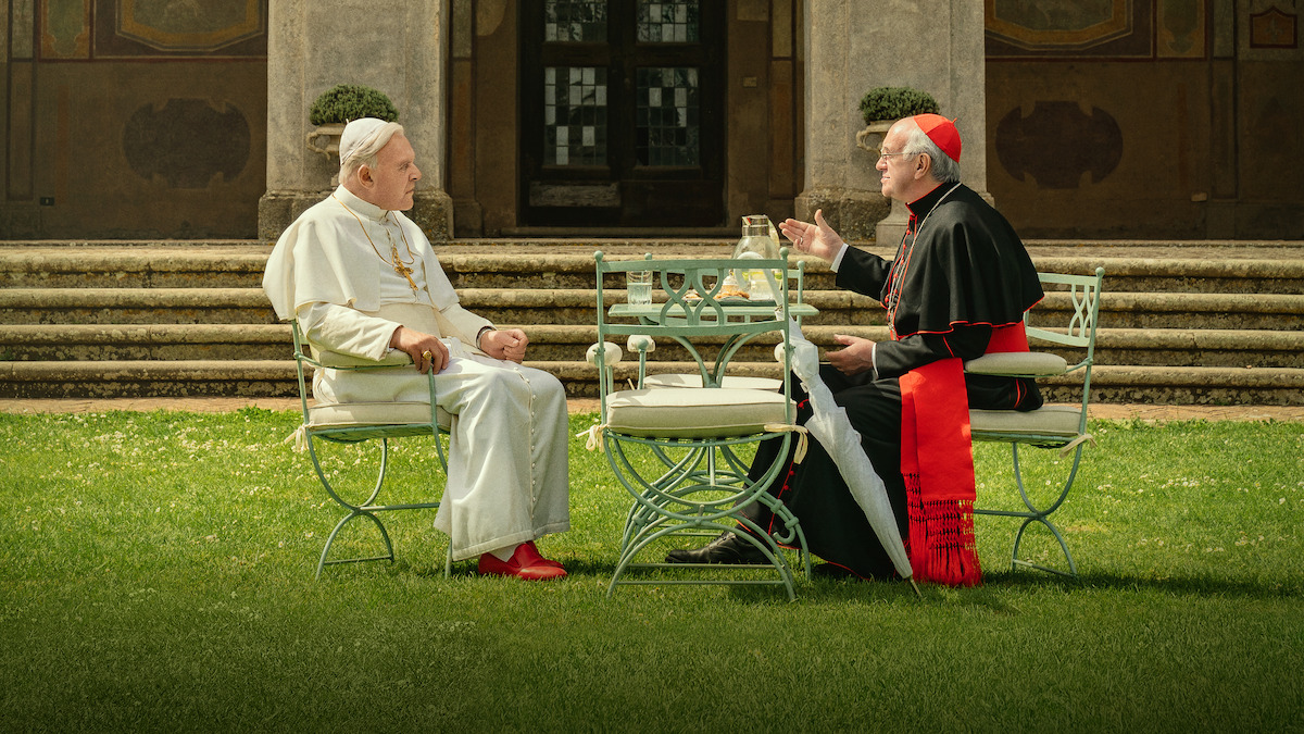 Anthony Hopkins and Jonathan Pryce