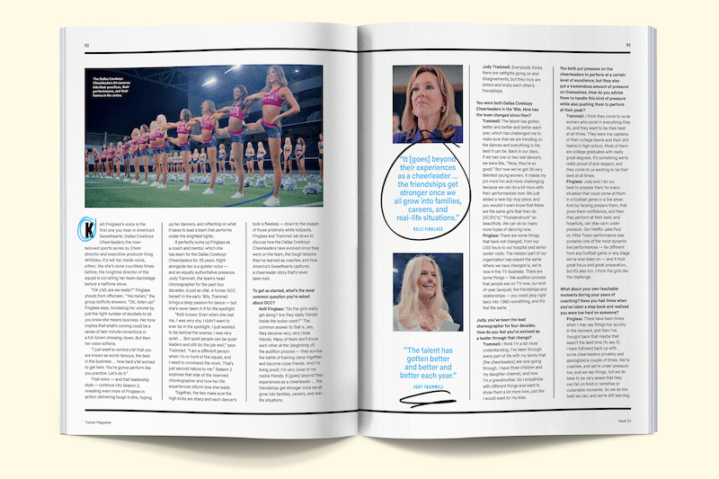 Spread on the Dallas Cowboys cheerleaders