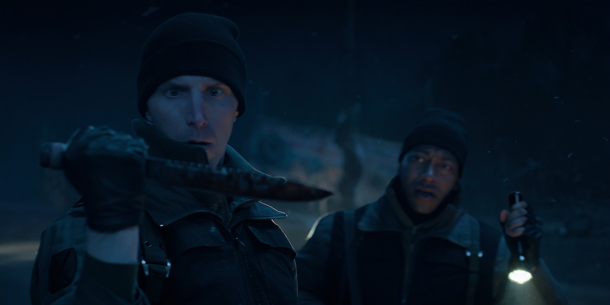 Alex Breaux as Lt. Robert Akers and Sherman Augustus as Lt. Colonel Sullivan in ‘Stranger Things’ Season 5