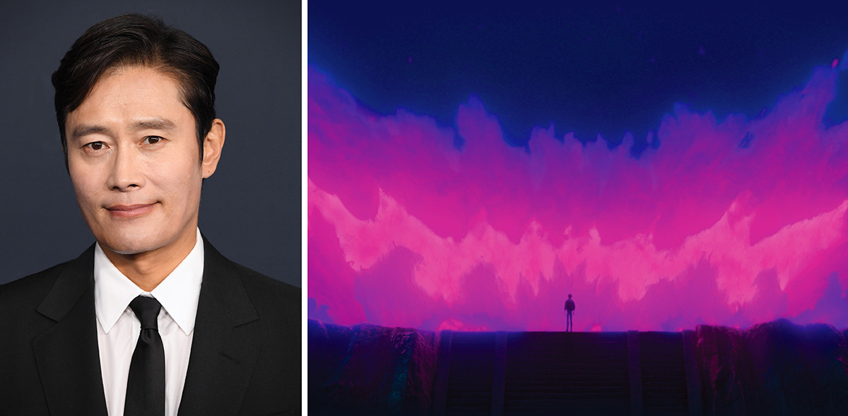 Diptych con un tiro en la cabeza de Ahn Hyo-seop y un quiebre animado de Jinu en 'Kpop Demon Hunters'