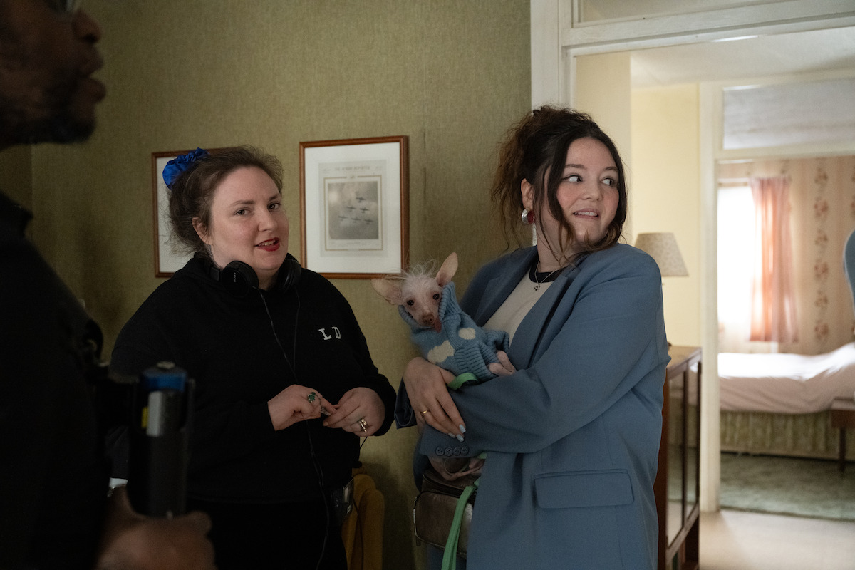 Lena Dunham and Meg Stalter behind the scenes of ‘Too Much’