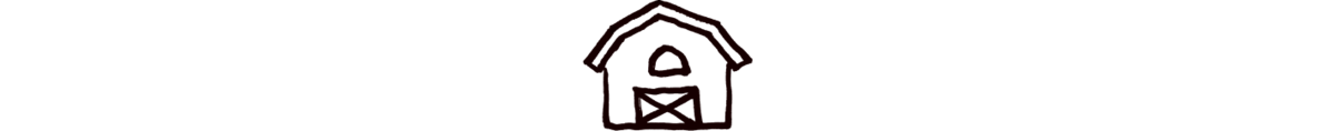 Line illustration of a barn