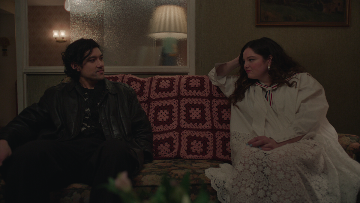 Will Sharpe as Felix and Megan Stalter as Jessica in ‘Too Much’