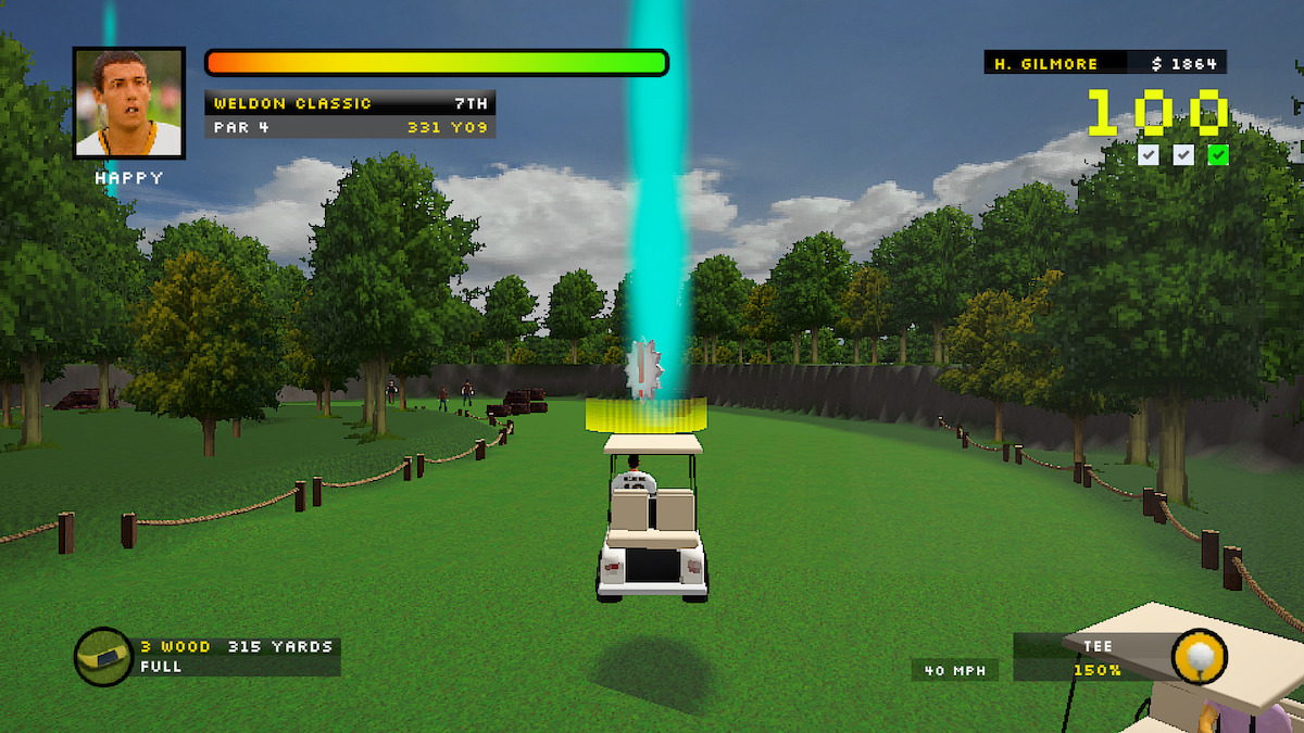 A screengrab from ‘Happy Gilmore: Golf Mayhem ’98 Demo’