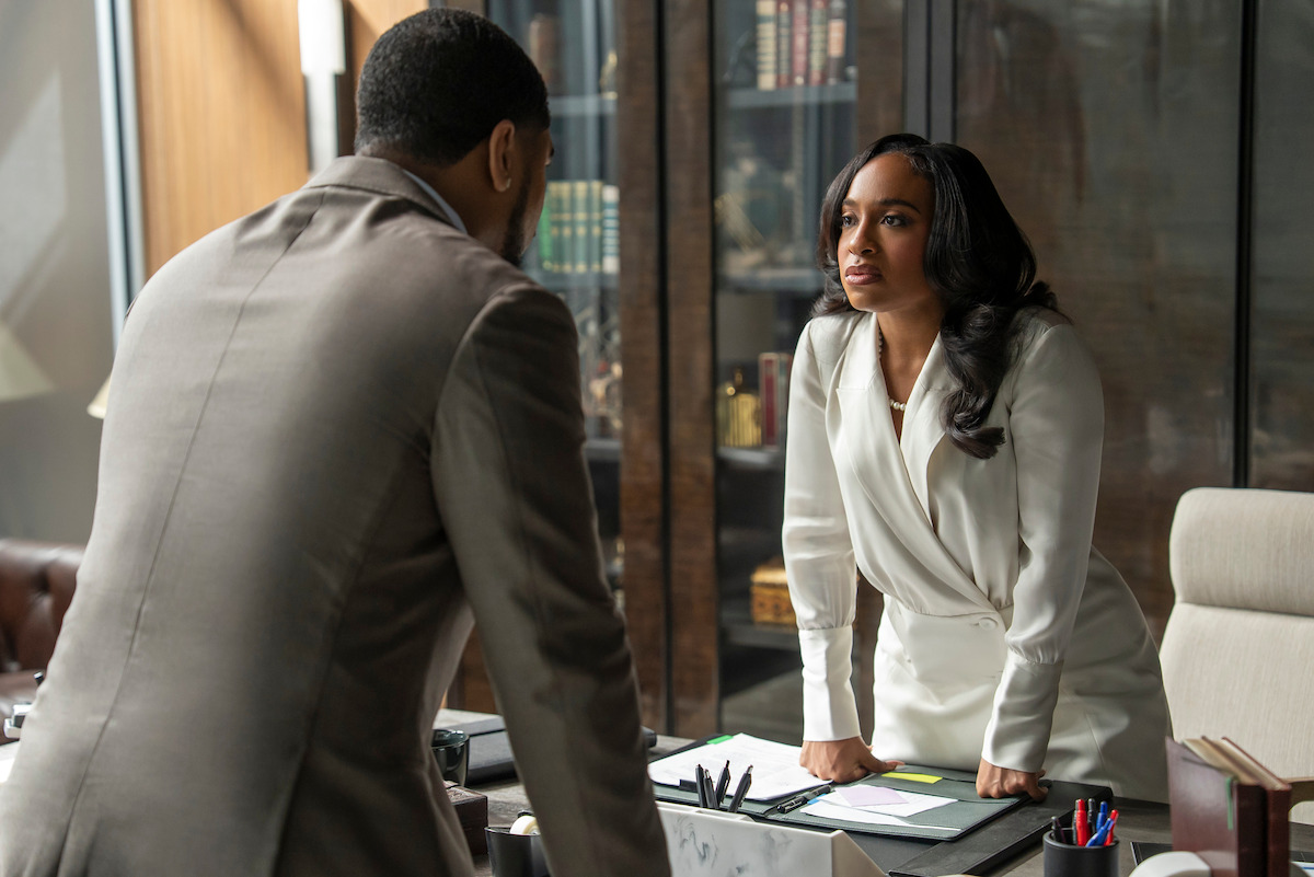 Julian Horton as Roy, Taylor Polidore Williams as Kimmie in ‘Beauty in Black’ Season 2