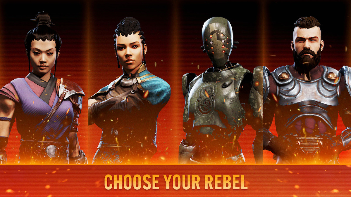 4 characters from lood Line: A Rebel Moon Game