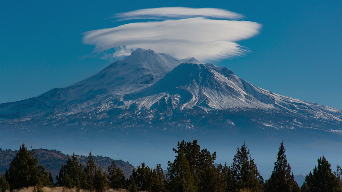 Mount Shasta in an image from the series ‘Files of the Unexplained.’