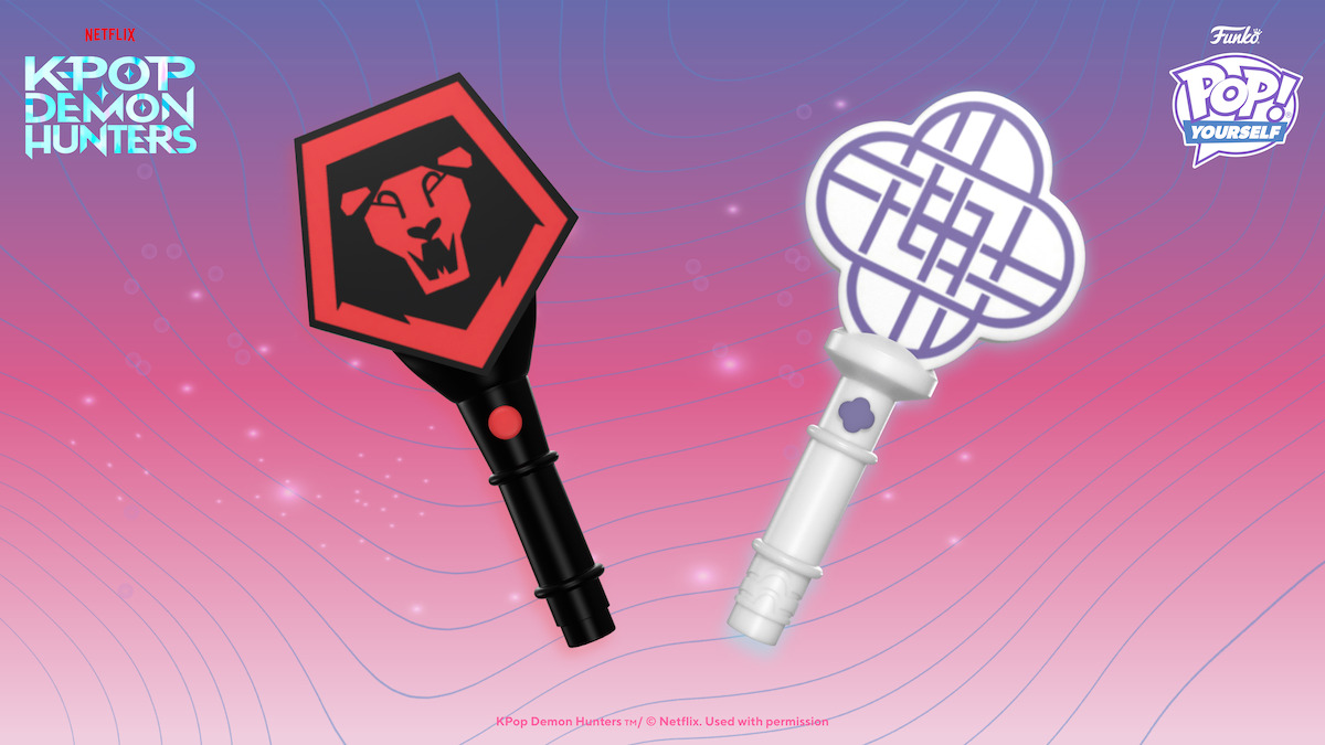 Funko POP! light sticks from 'KPop Demom Hunters' collaboration.