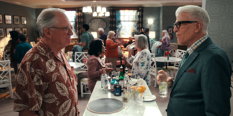 John Getz as Elliot and Ted Danson as Charles face each other in Season 1 of 'A Man on the Inside'