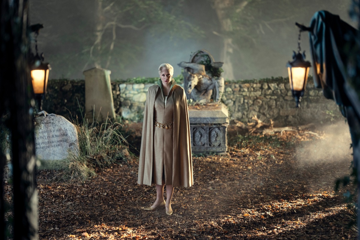 Gwendoline Christie as Principal Weems in ‘Wednesday’ Season 2.