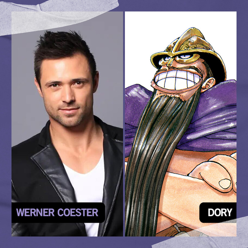 Werner Coetser (Getroud met rugby) as Dorry in ‘One Piece’ Season 2.
