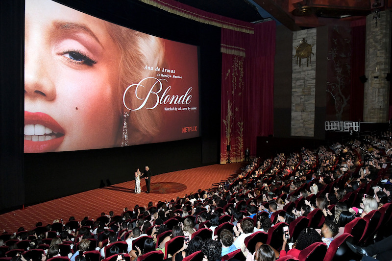 Ana de Armas and Andrew Dominik address the audience at the Blonde premiere - ‘Blonde’ Red Carpet Premier Photos 
