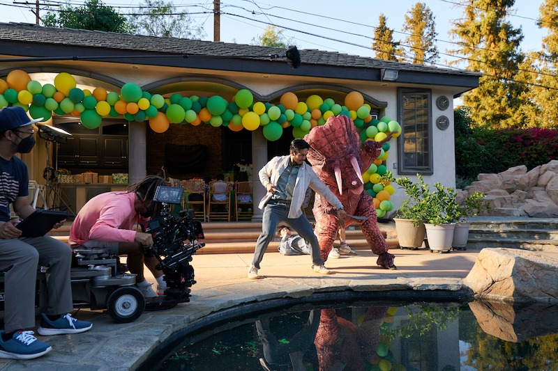 Director/Executive Producer Kevin Tancharoen, Sam Song Li as Bruce Sun, Justin Chien as Charles Sun in episode 102 of The Brothers Sun.