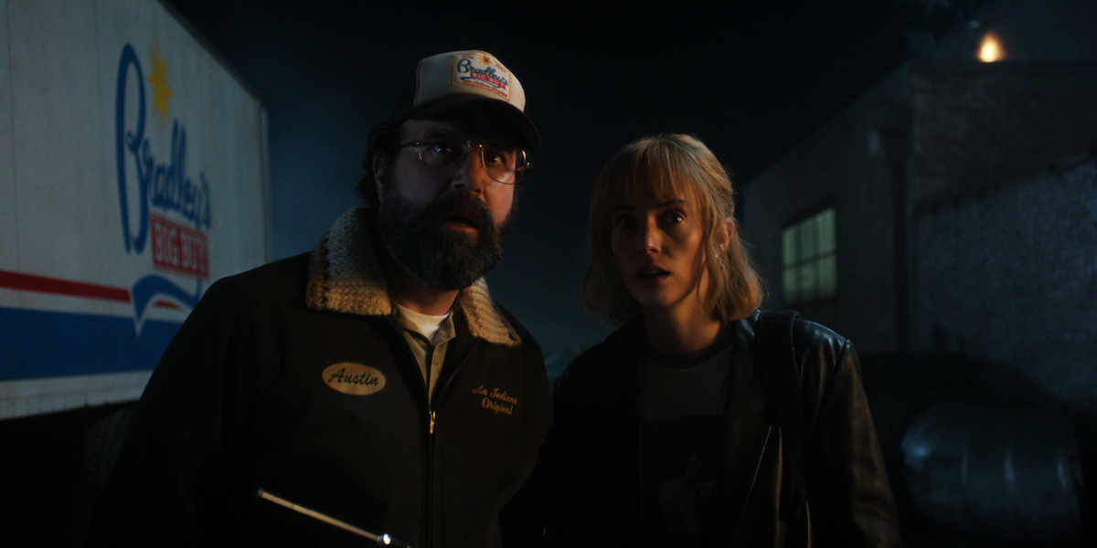 Brett Gelman as Murray and Maya Hawke as Robin in ‘Stranger Things 5.’