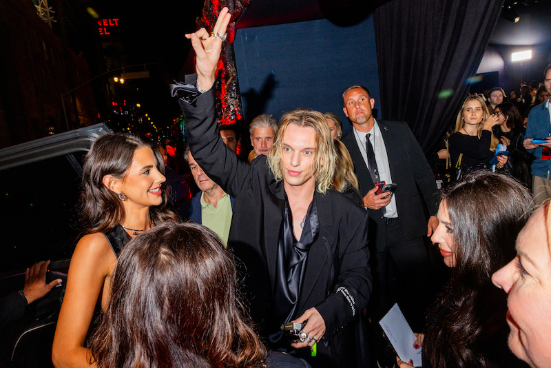 Jamie Campbell Bower attends the 'Stranger Things' Season 5 World Premiere.