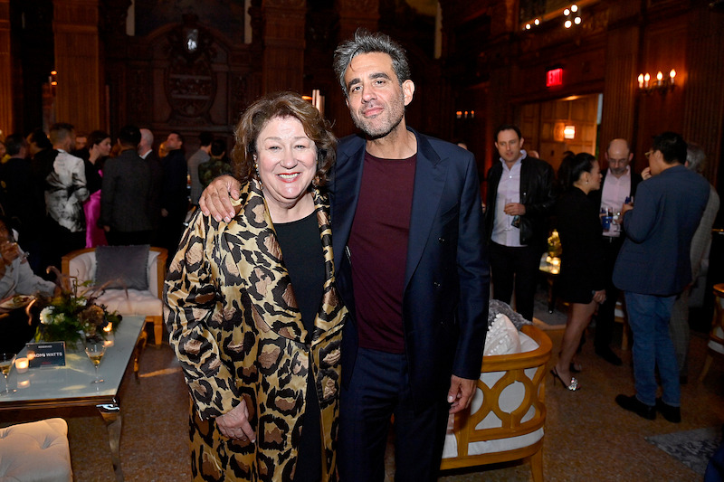 Martindale and Cannavale share a friendly embrace, but they are feuding neighbors on “The Watcher.” - ‘The Watcher’ Red Carpet Photos