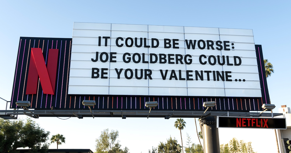 ‘You’ Joe Goldberg Sunset marquee