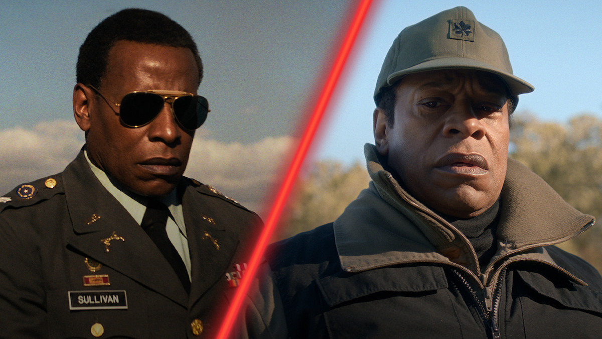 Diptych of Sherman Augustus as Lt. Colonel Sullivan in ‘Stranger Things’ Season 4 and Season 5.