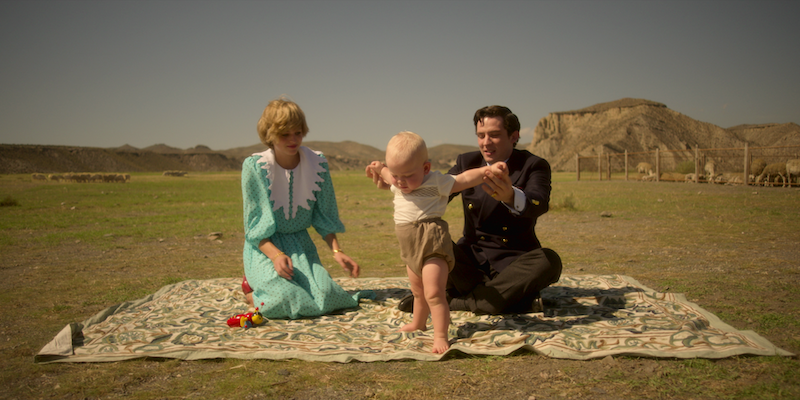 Teal Dress with Baby