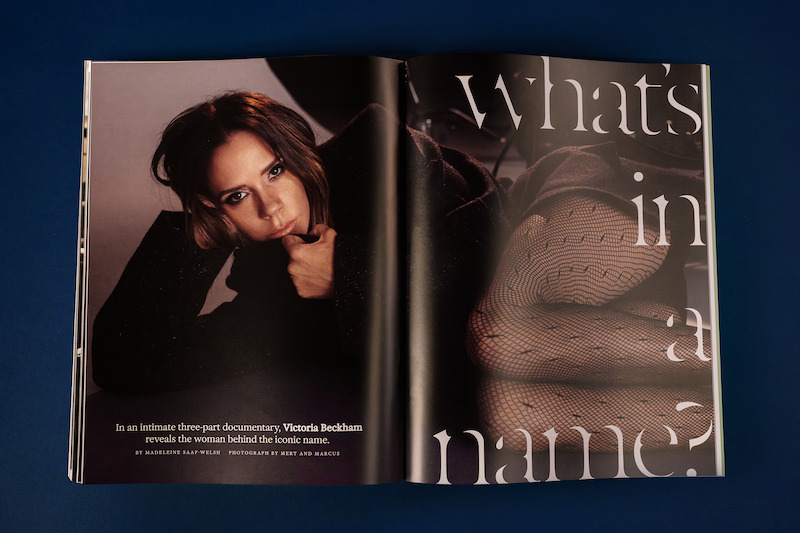 Spread from Tudum Magazine - Victoria Beckham Feature