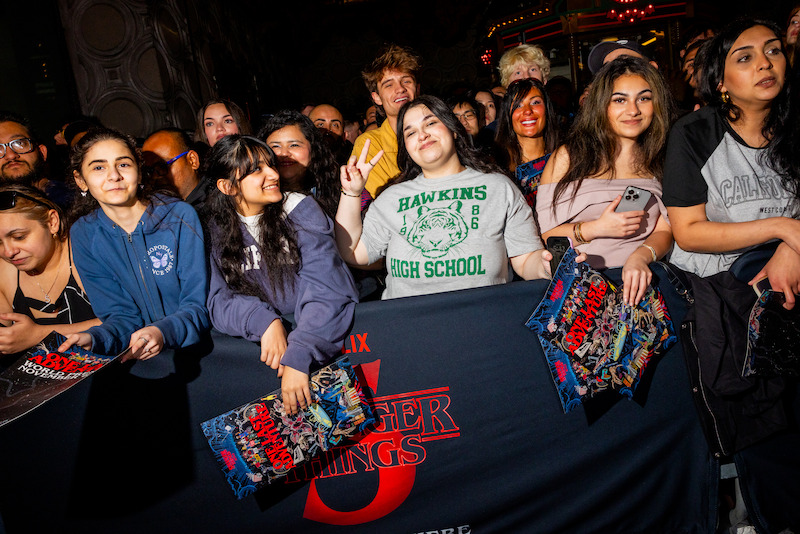 Fans attend the 'Stranger Things' Season 5 World Premiere.