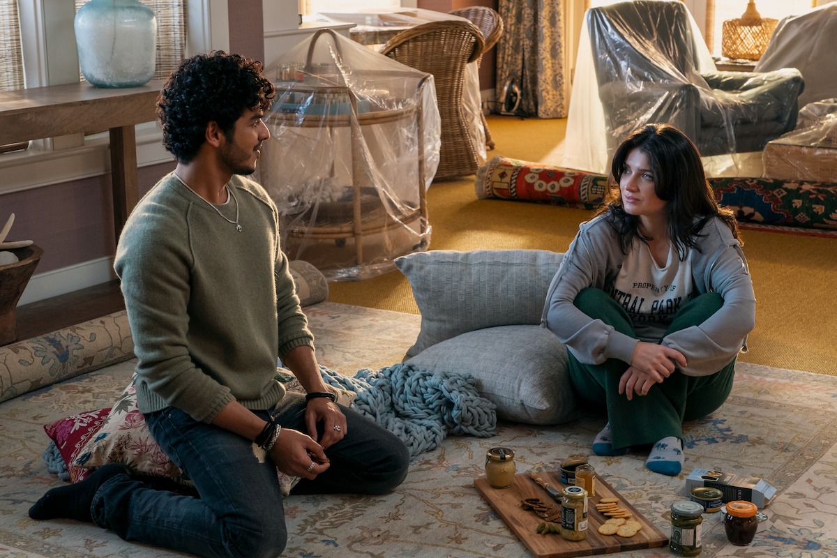 Ishaan Khattar as Shooter and Eve Hewson as Amelia Sacks in ‘The Perfect Couple’.