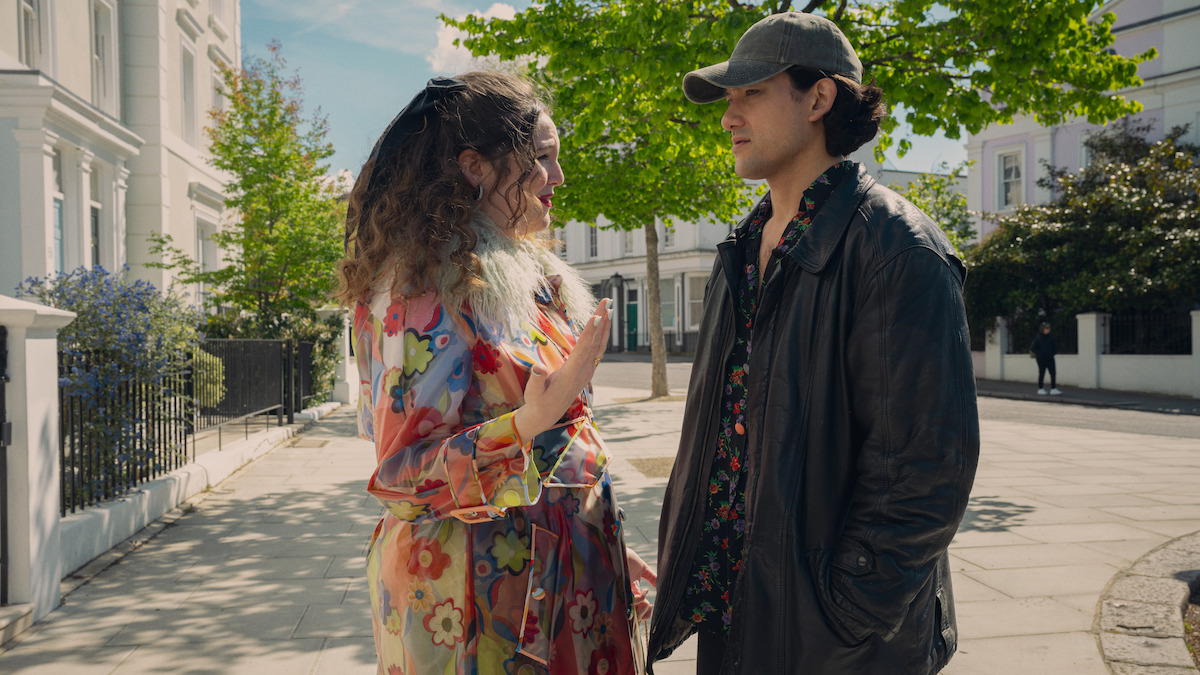 Meg Stalter as Jessica and Will Sharpe as Felix in ‘Too Much’