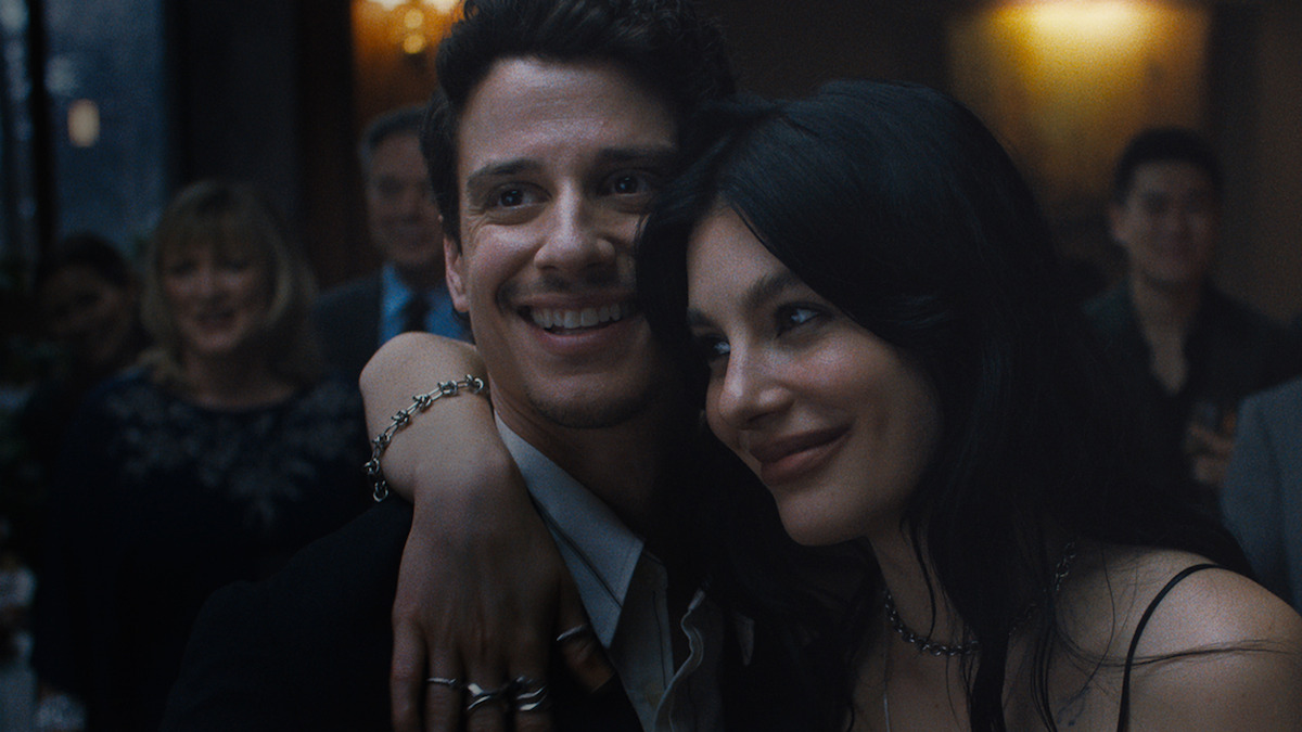 Adam DiMarco as Nicky Cunningham and Camila Morrone as Rachel Harkin in 'Something Very Bad Is Going To Happen'