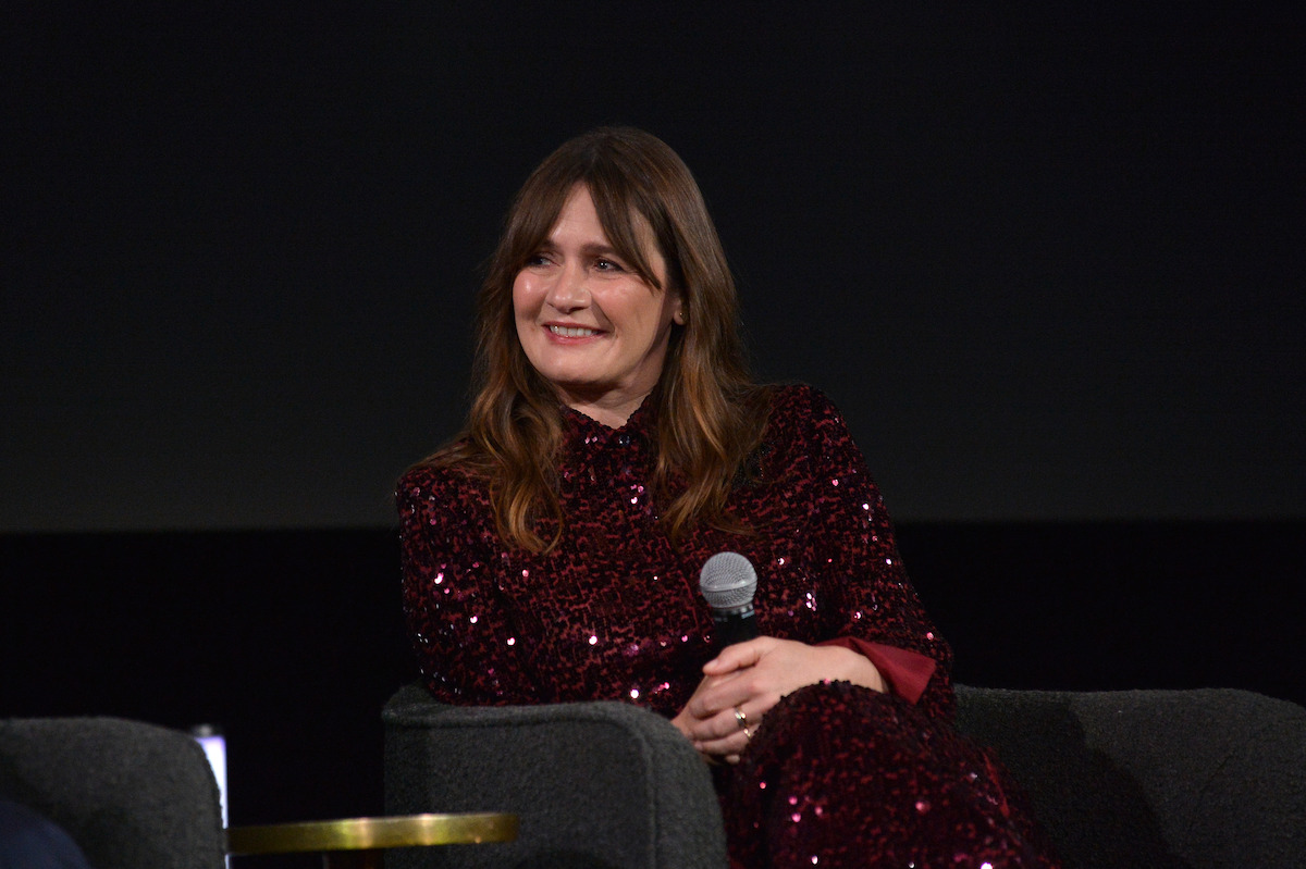Emily Mortimer on a panel about Jay Kelly