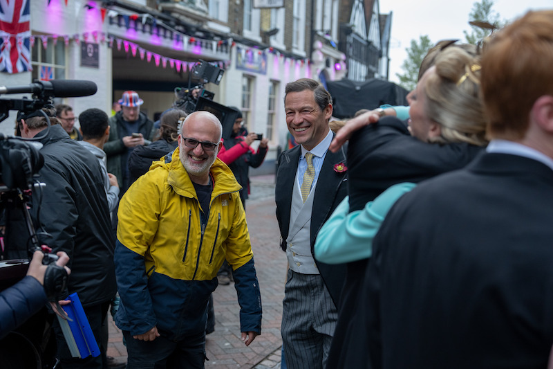 Dominic West on the final day of production. 
