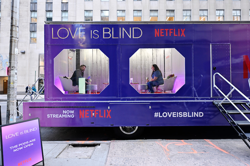Fans chat as Love Is Blind cast celebrates Netflix’s first Live Reunion with the iconic pods at Union Square In New York City