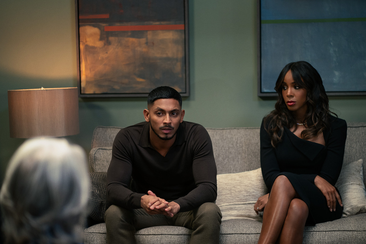 Sean Sagar as Kal and Kelly Rowland as Mea in ‘Mea Culpa’.