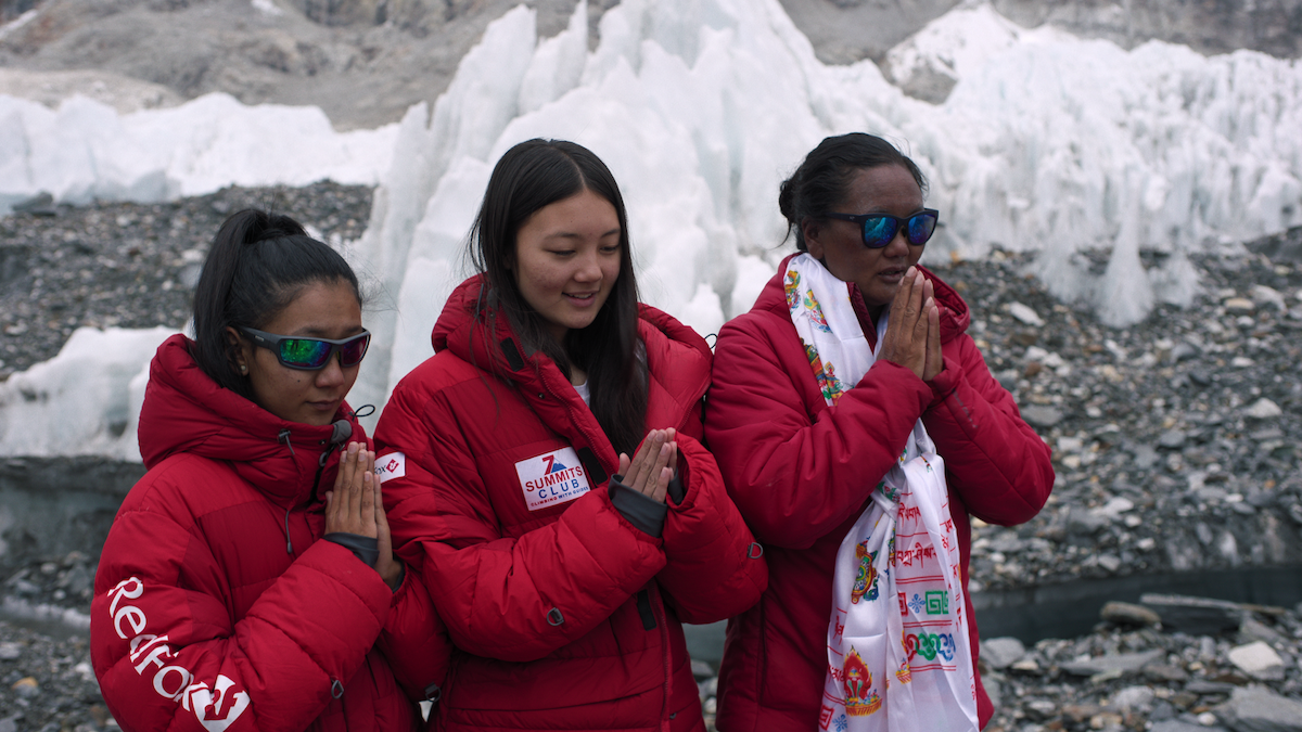 Jangmu, Shiny, and Lhakpa Sherpa.