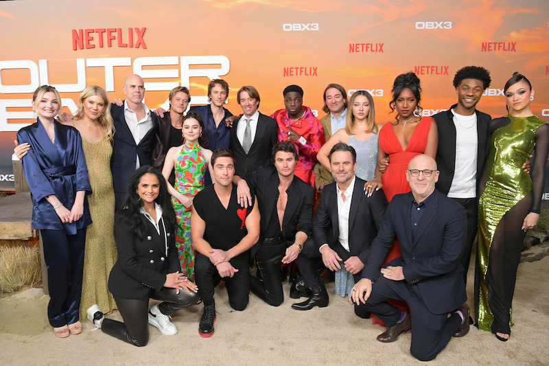 Cast of Outer Banks at the Season 3 Red Carpet Premiere. 