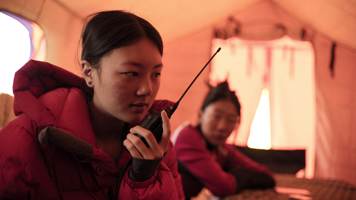 Shiny uses a walkie-talkie.