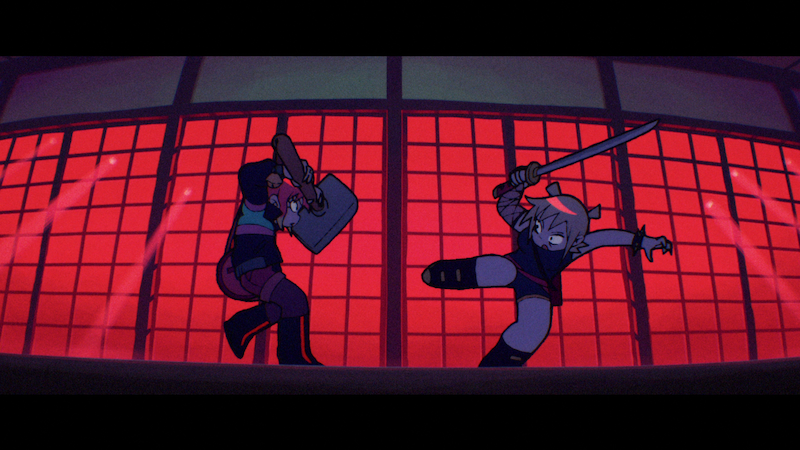 (L to R) Mary Elizabeth Winstead as Ramona Flowers and Mae Whitman as Roxie Richter in Scott Pilgrim Takes Off .