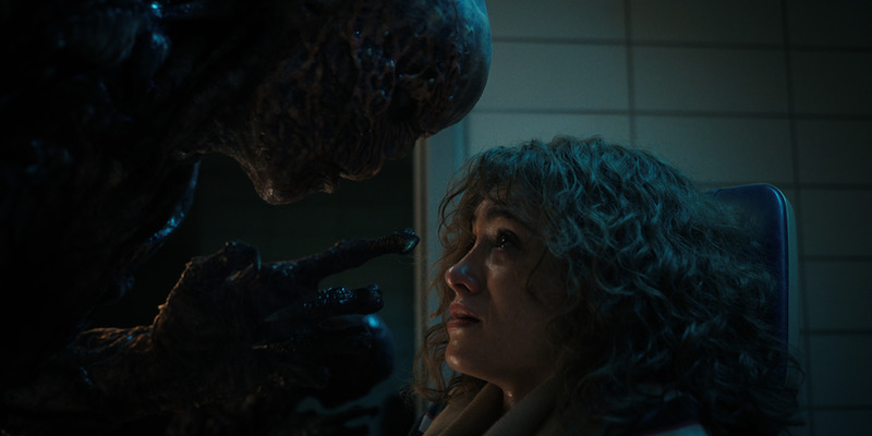 From left: Bower as Vecna, and Dyer as Nancy in Stranger Things Season 4, Volume 2 - See Over 100 Photos From ‘Stranger Things’ Season 4 Volume 2